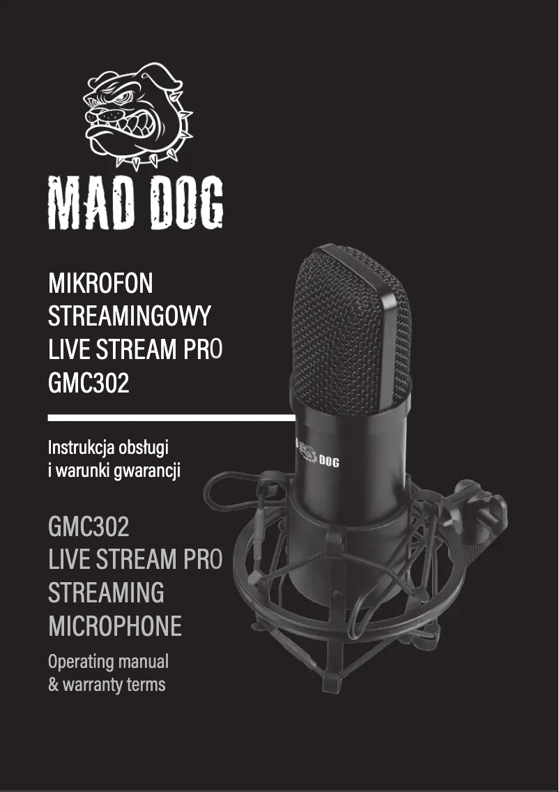 Page 1 de la notice Manuel utilisateur Mad Dog GMC302