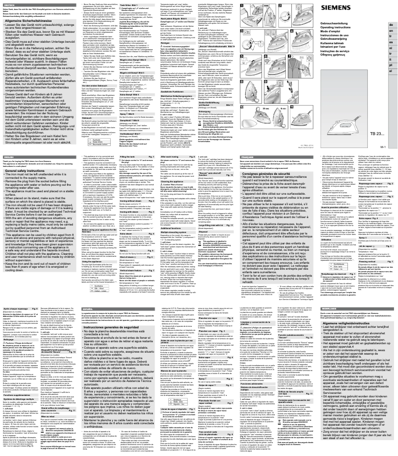 Page n°1 - Manuel utilisateur Siemens TB23610