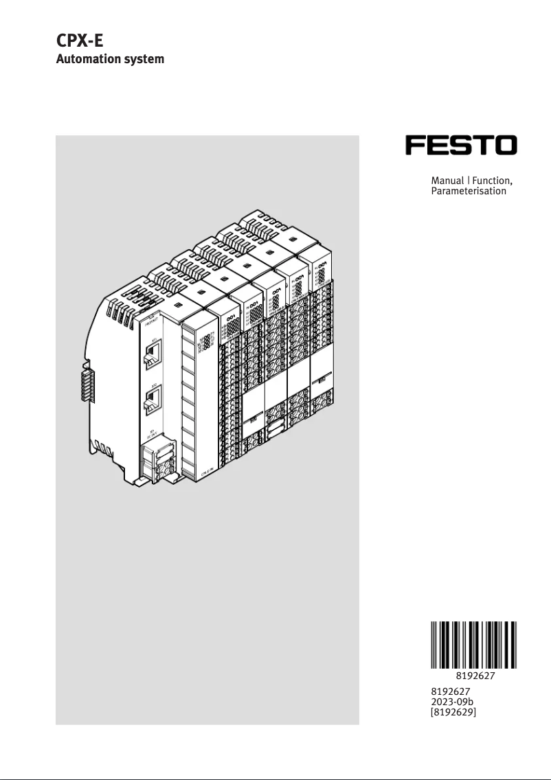 Page 1 de la notice Manuel utilisateur Festo CPX-E-CEC-C1-PN