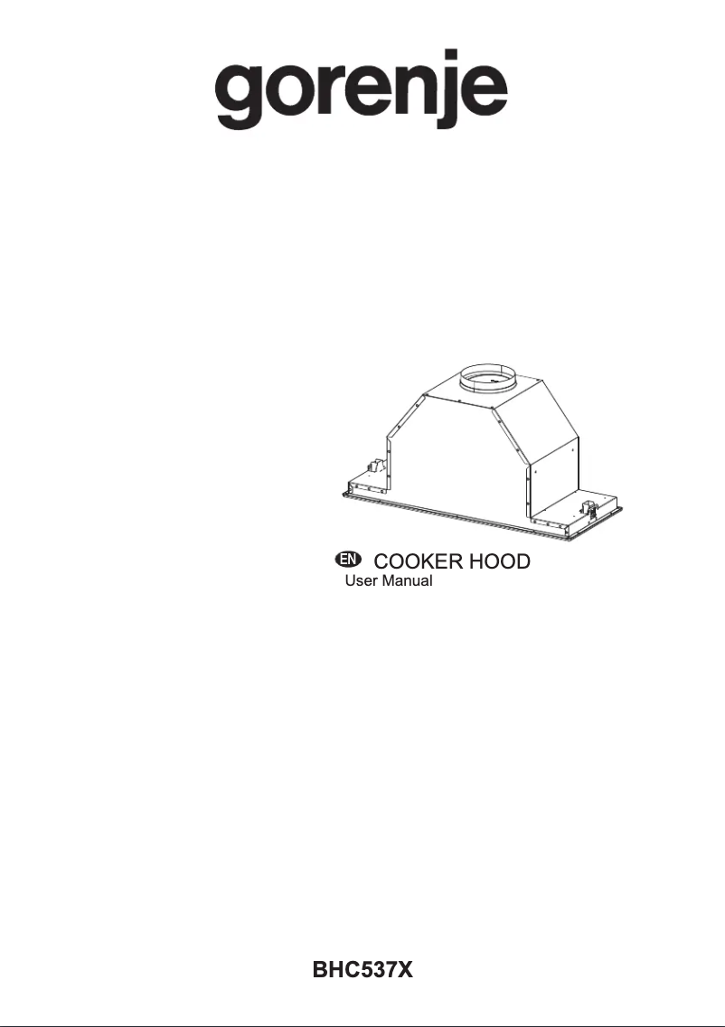 Page n°1 - Mode d'emploi Gorenje BHC537X