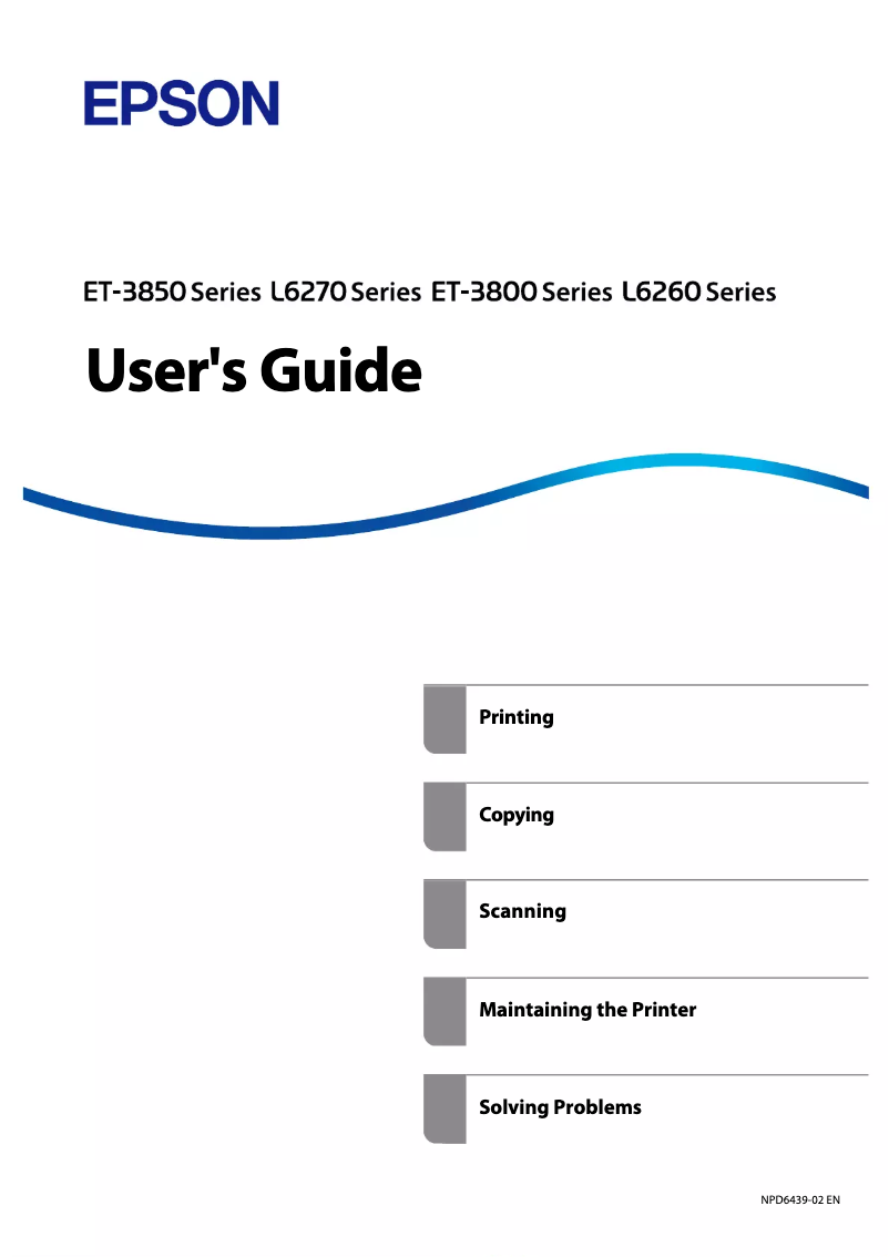 Image de la première page du manuel de l'appareil EcoTank L6268