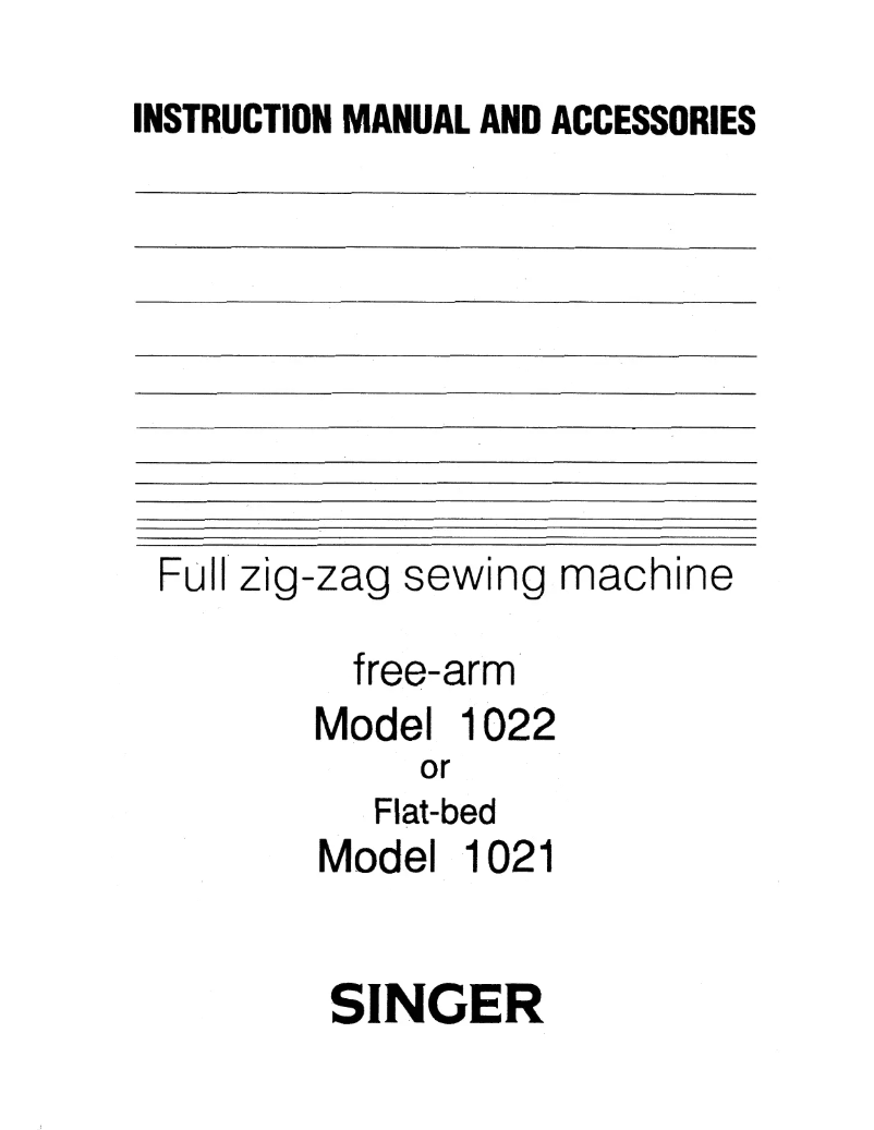 Página 1 del manual Manual de usuario Singer 1022