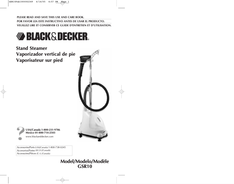 Page 1 de la notice Manuel utilisateur Black & Decker GSR10