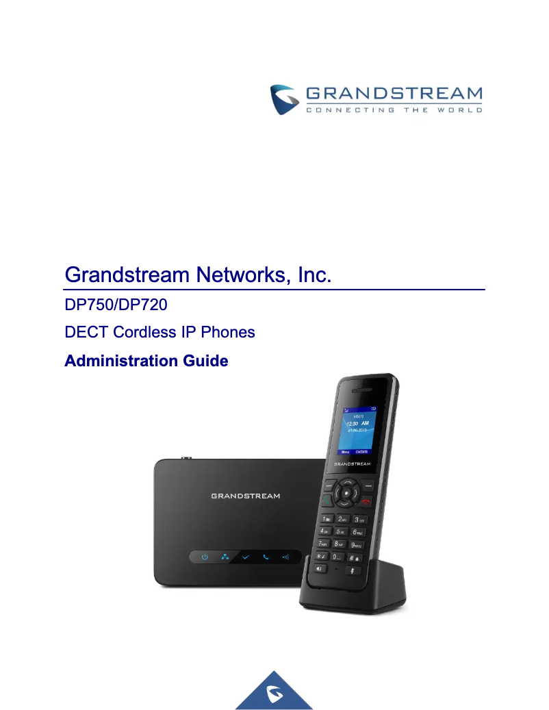 Page n°1 - Manuel utilisateur Grandstream DP750