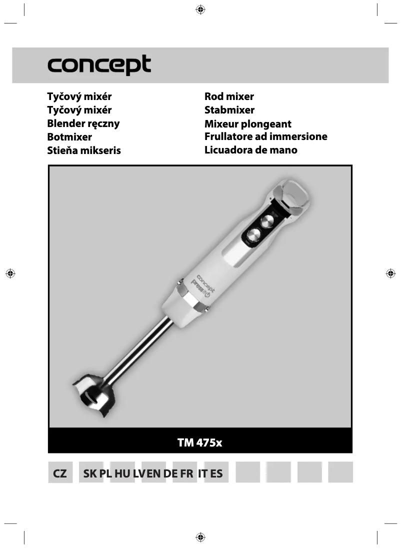 Page n°1 - Manuel utilisateur Concept TM4751