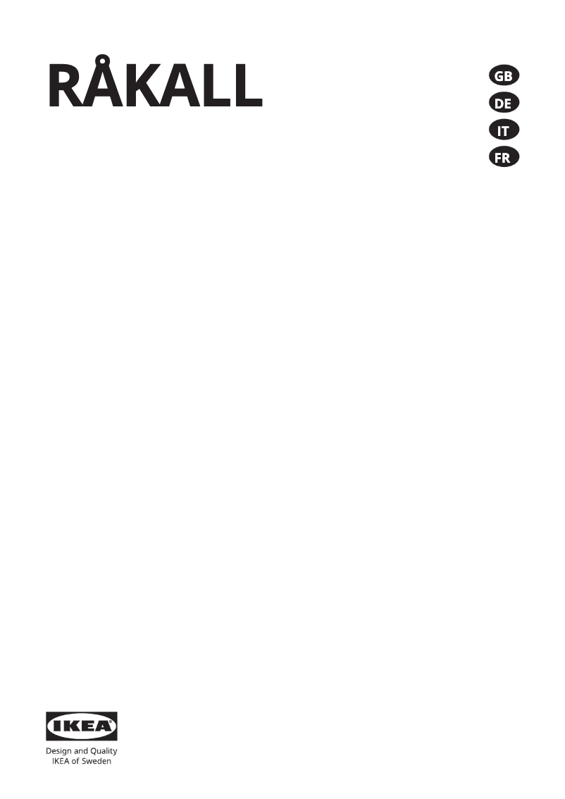 Image de la première page du manuel de l'appareil RÅKALL 004.999.52