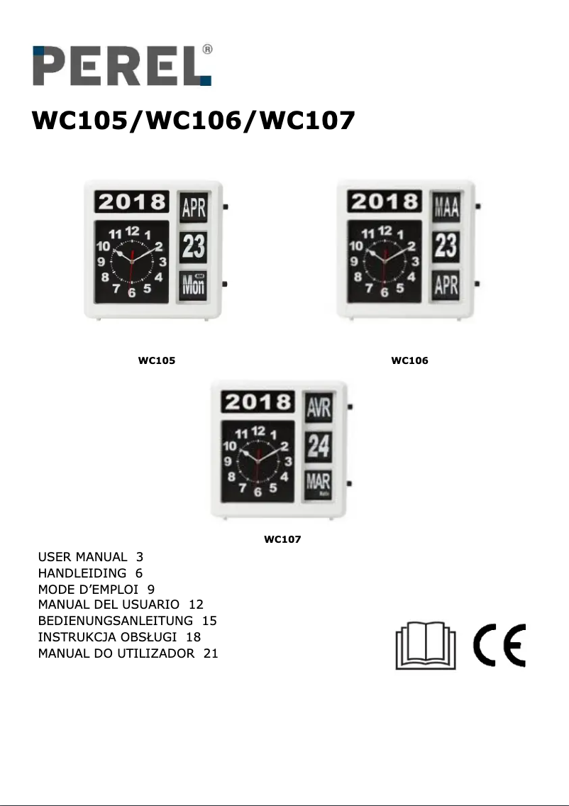 Page n°1 - Manuel utilisateur Perel WC106