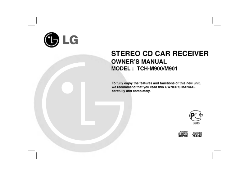 Página 1 del manual Manual de usuario LG TCH-M901