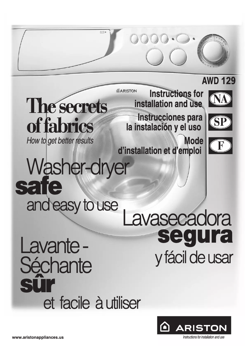 Page 1 de la notice Manuel utilisateur Ariston Thermo AWD 129