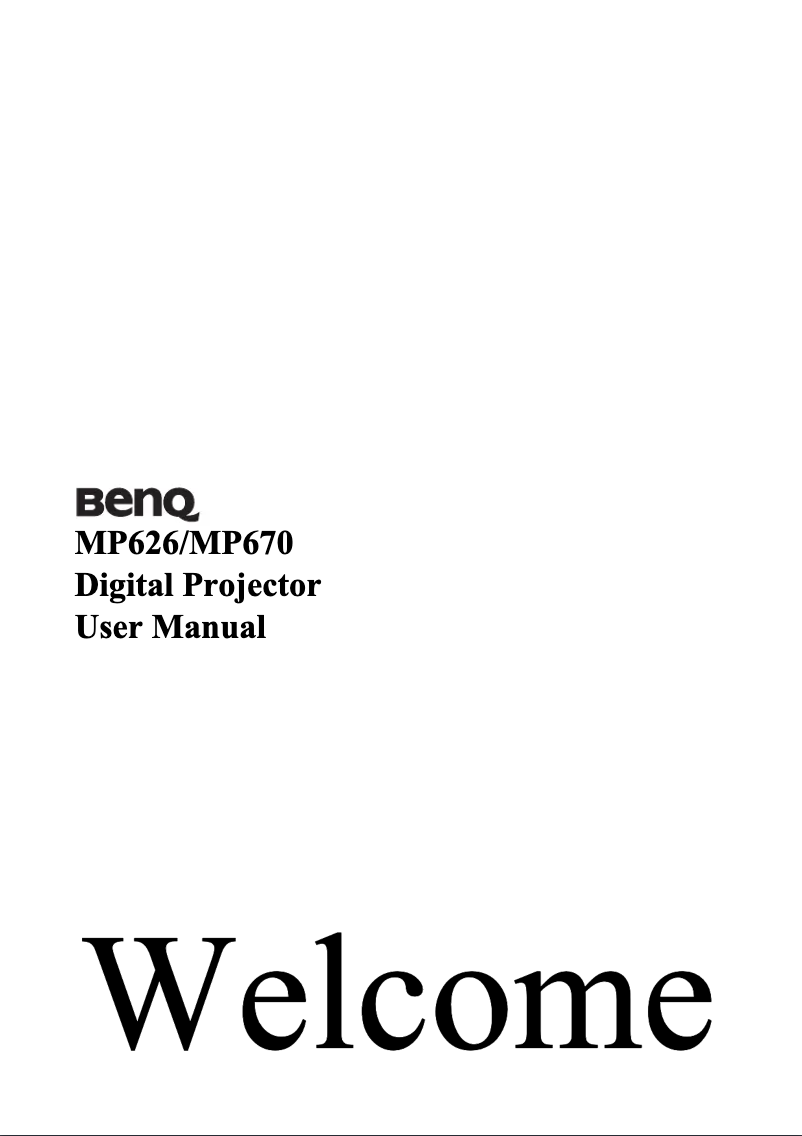 Page 1 de la notice Manuel utilisateur BenQ MP670