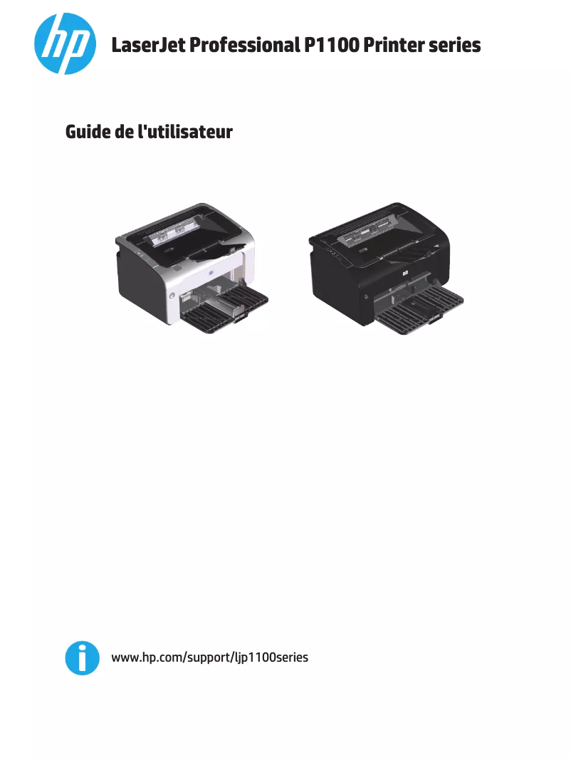 Image de la première page du manuel de l'appareil LaserJet Pro P1109