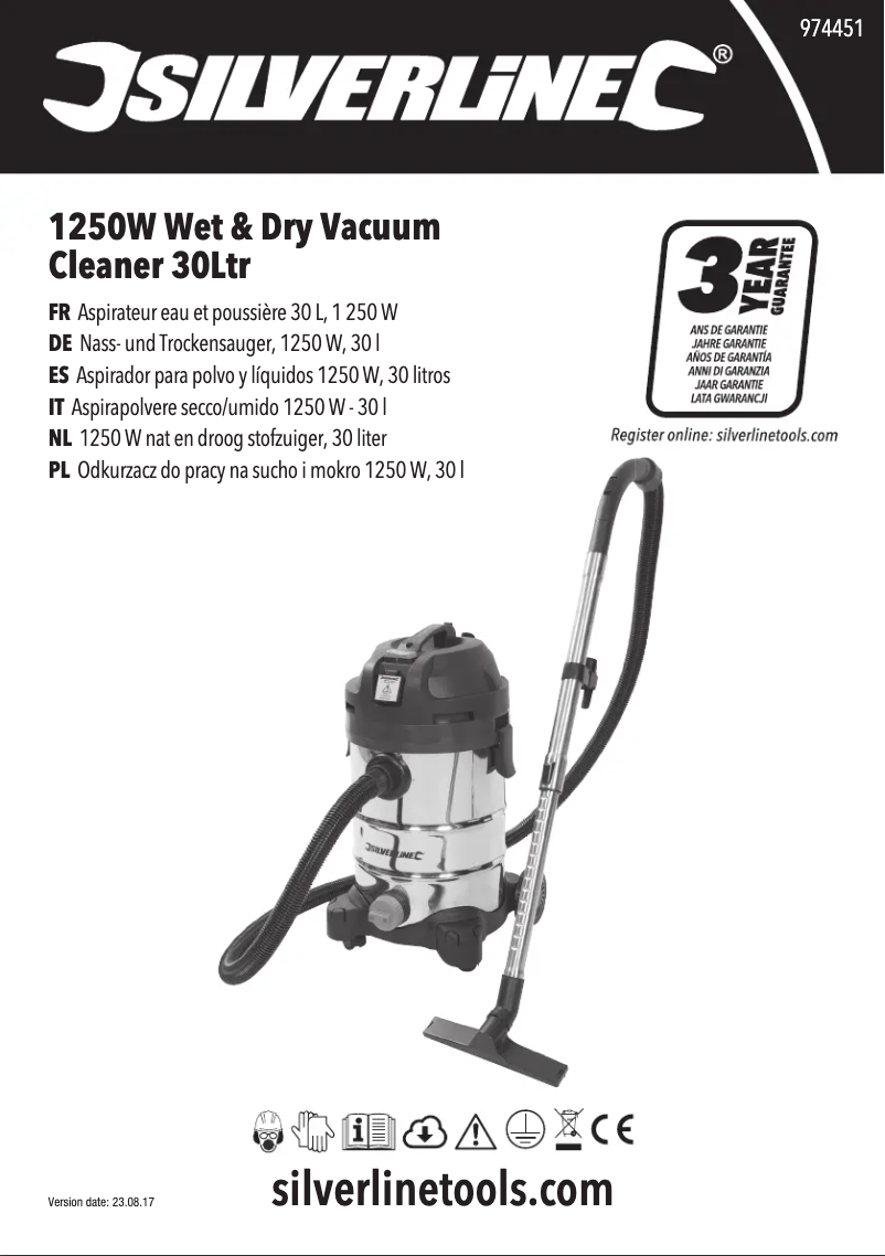 Page 1 de la notice Manuel utilisateur Silverline 974451