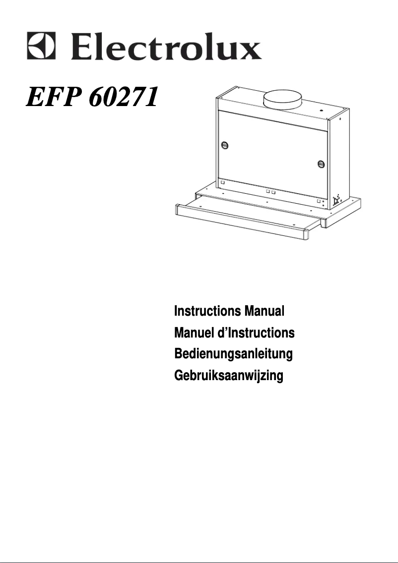 Page 1 de la notice Manuel utilisateur Electrolux EFP 60271x