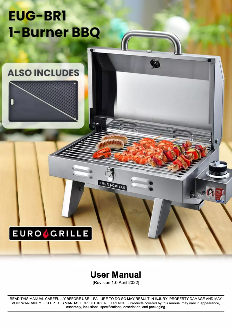 Page 1 de la notice Manuel utilisateur EuroGrille EUG-BR1