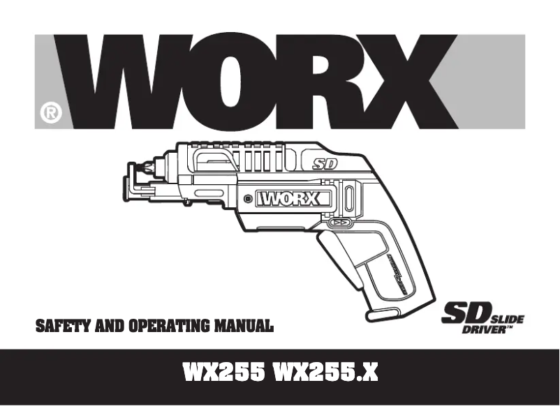 Page n°1 - Manuel utilisateur Worx WX255