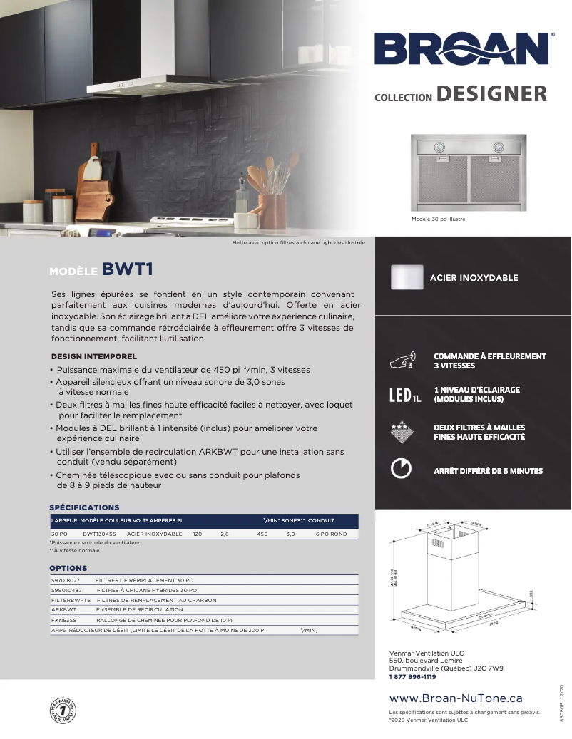 Image de la première page du manuel de l'appareil BWT1304SS