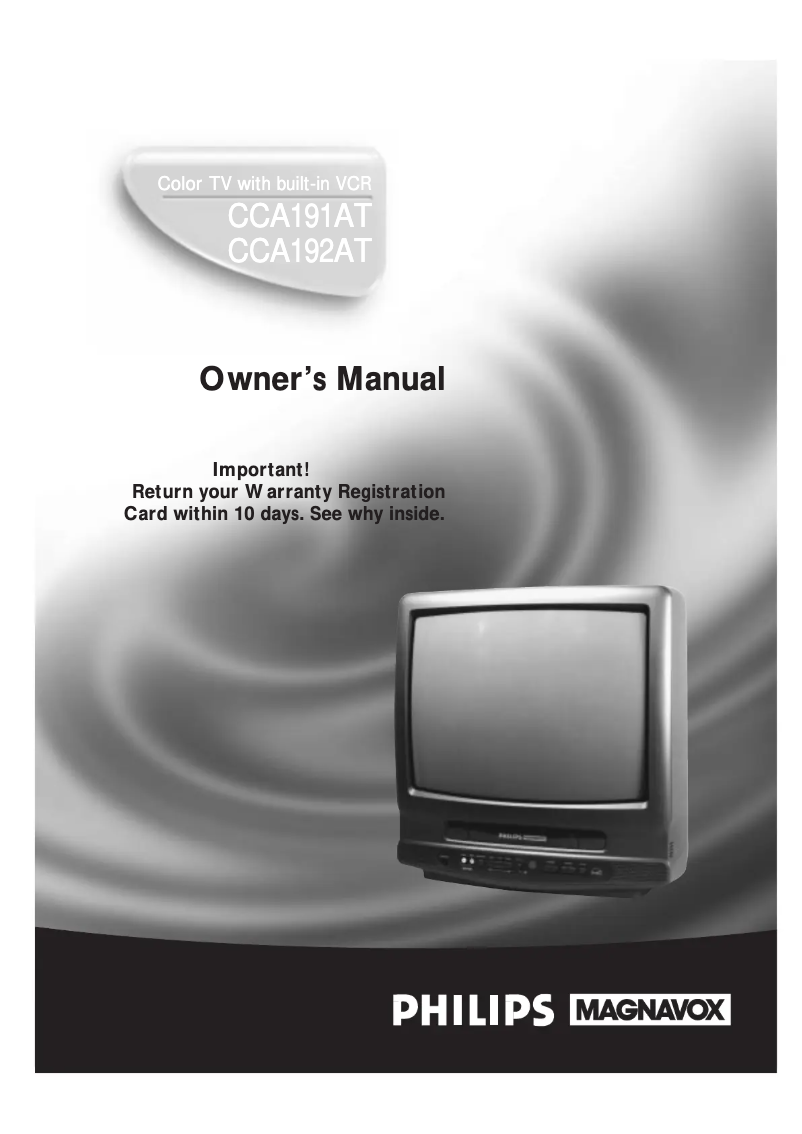 Image de la première page du manuel de l'appareil CCA191AT