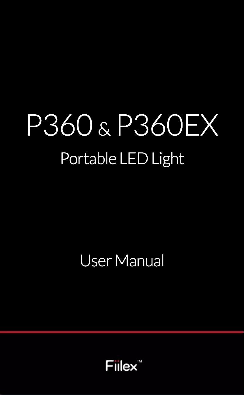 Page n°1 - Manuel utilisateur Fiilex P360