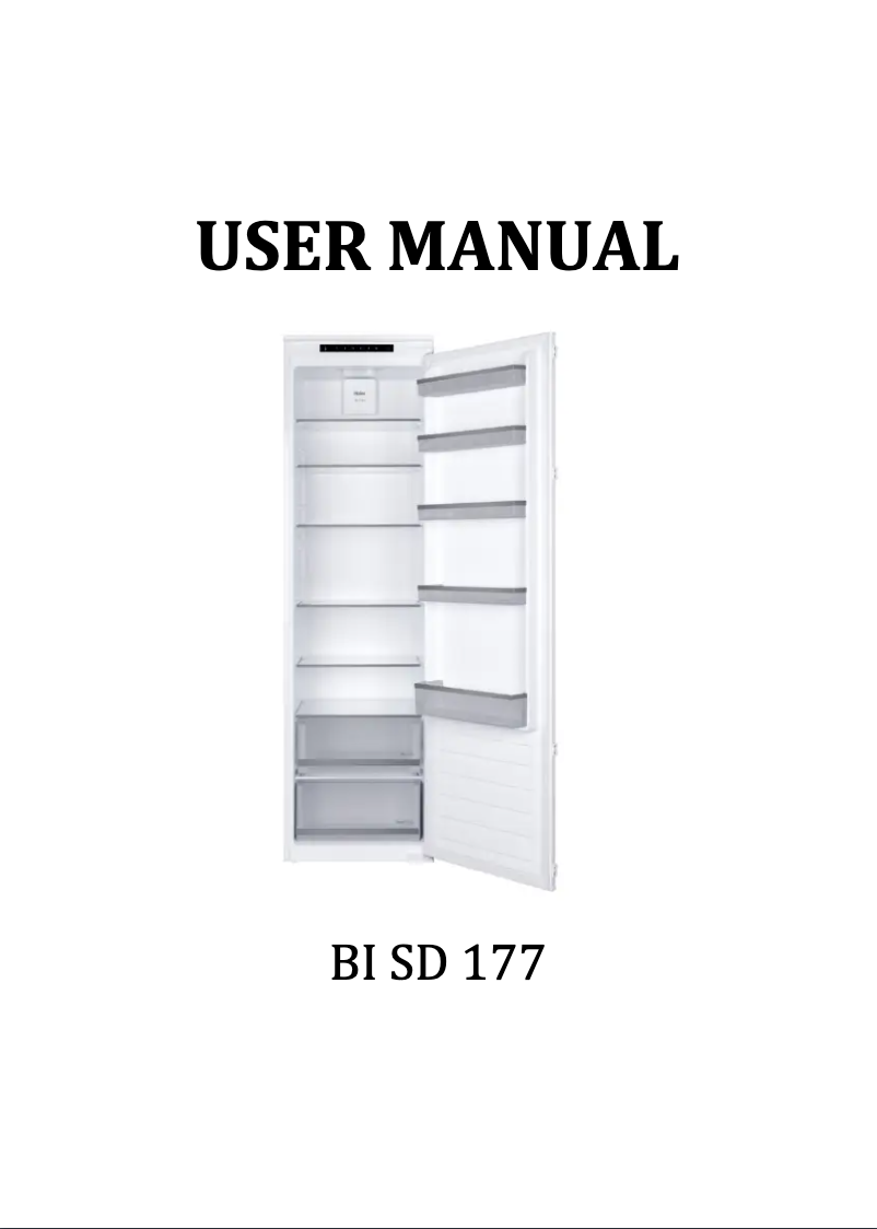 Page 1 de la notice Manuel utilisateur Candy CFLO172F