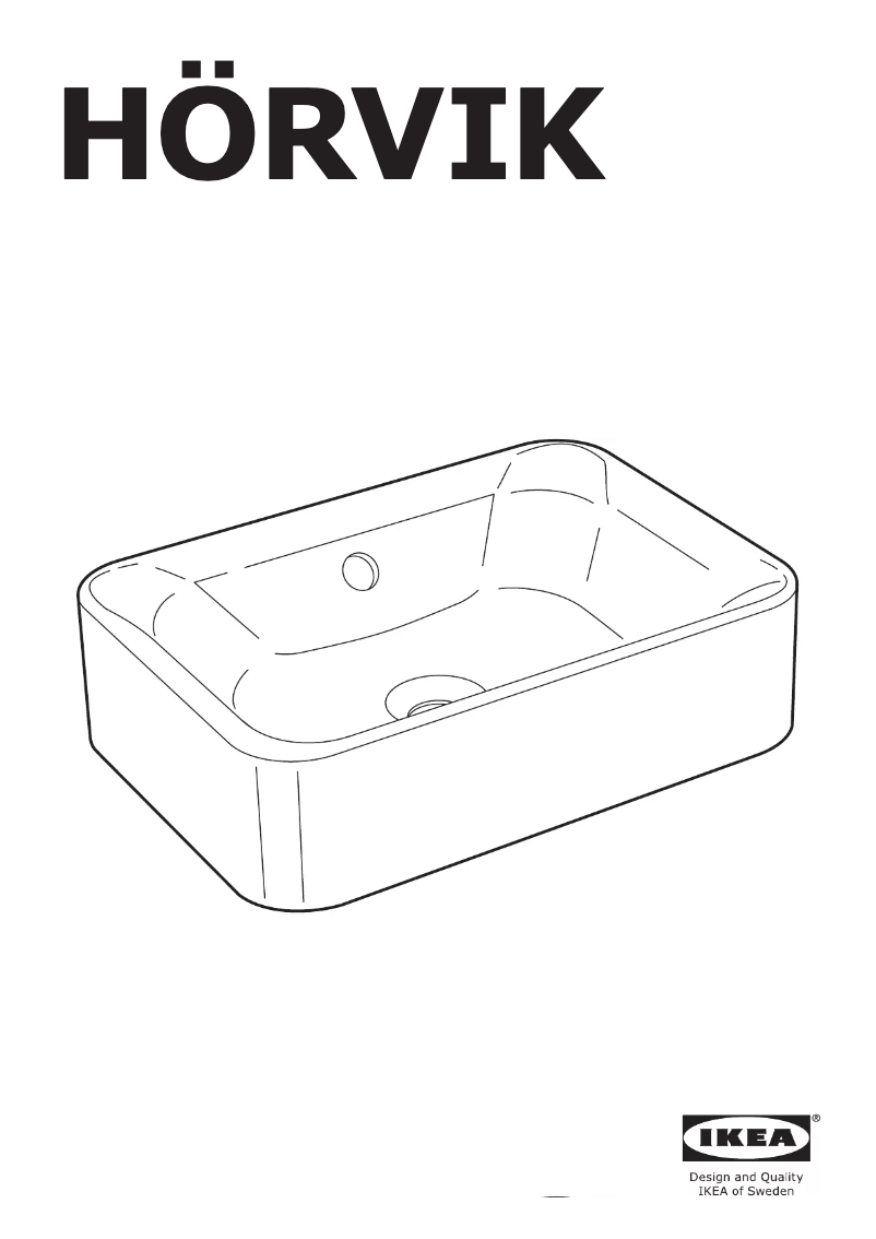 Page 1 de la notice Instructions / montage Ikea HORVIK