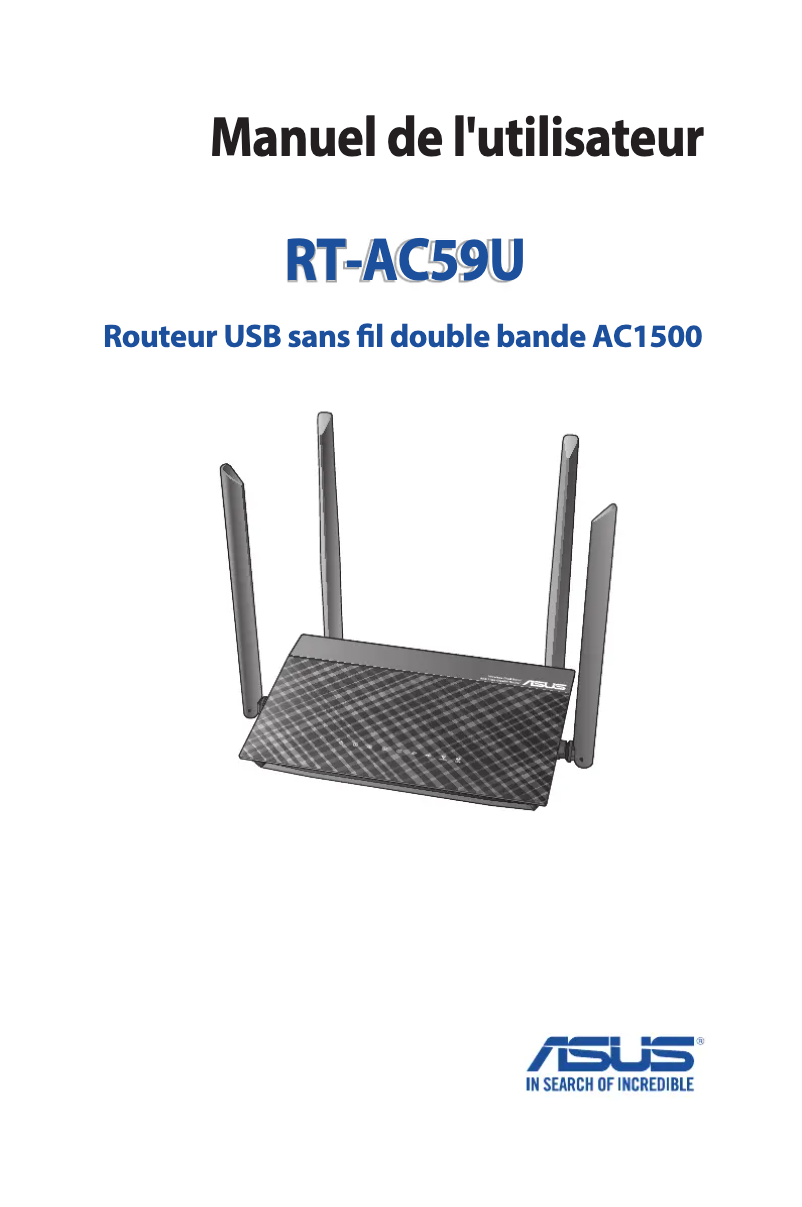 Image de la première page du manuel de l'appareil RT-AC59U