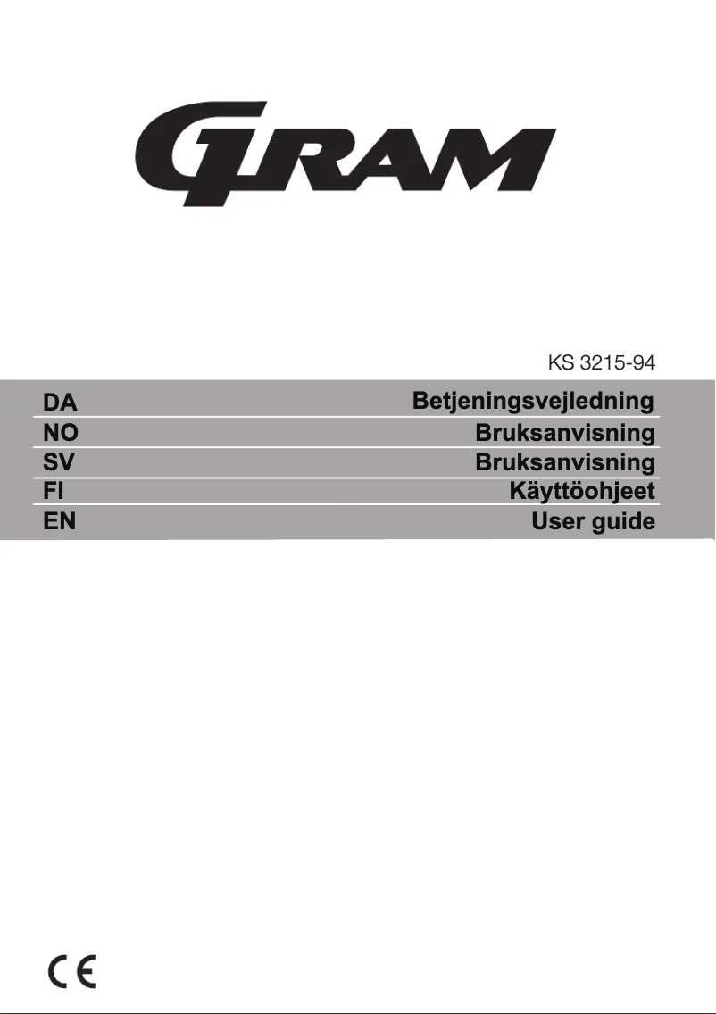 Page n°1 - Manuel utilisateur Gram KS 3215-94