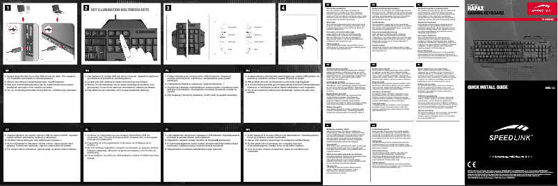 Page n°1 - Manuel utilisateur Speedlink SL-6480 Rapax