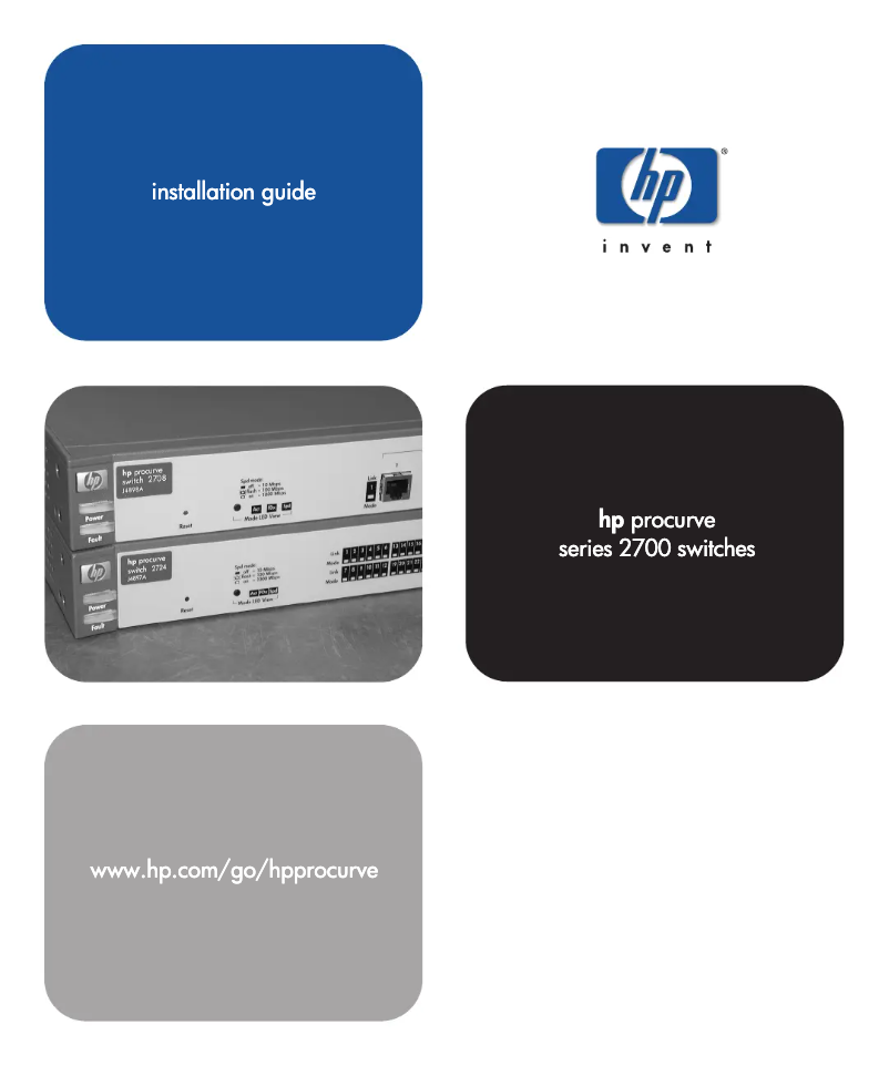 Page 1 de la notice Manuel utilisateur HP ProCurve 2700