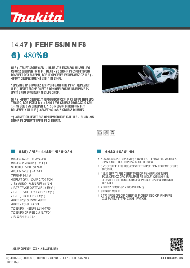 Image de la première page du manuel de l'appareil UH480DW