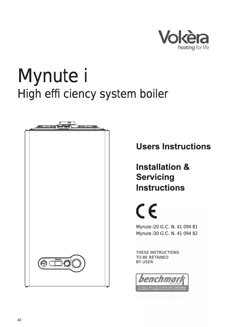 Page n°1 - Manuel utilisateur Vokèra Mynute i30