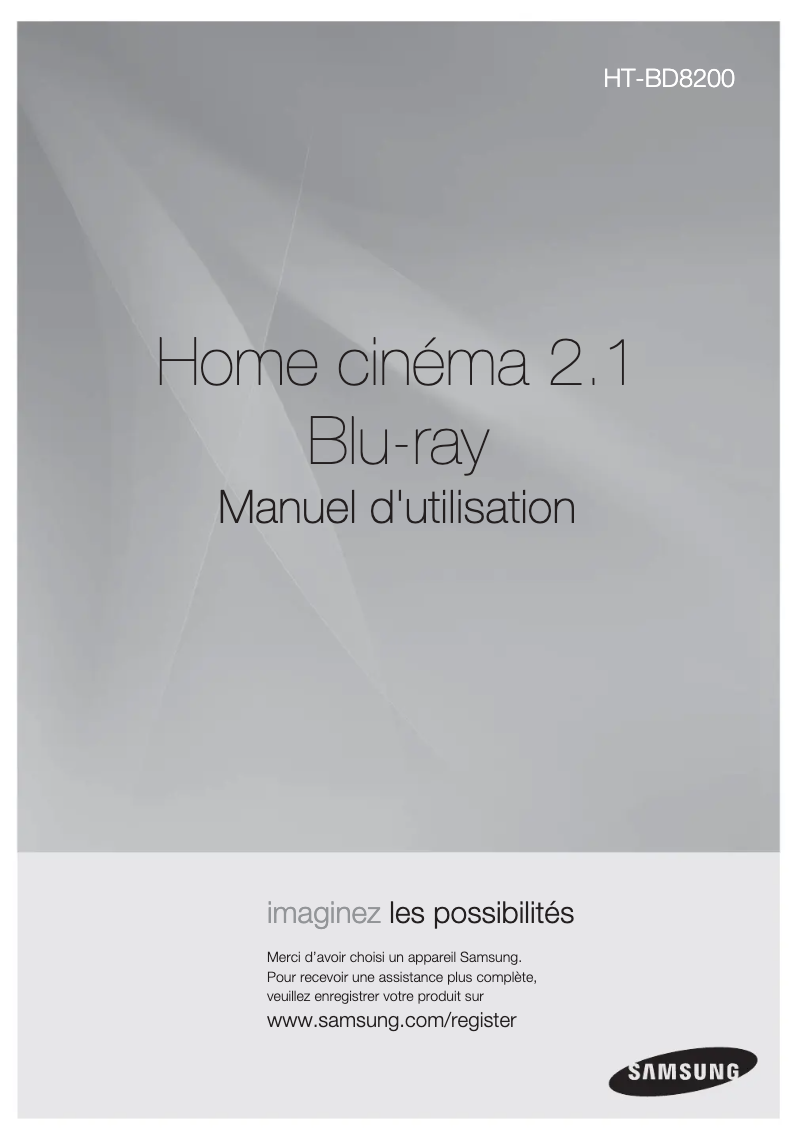 Page 1 de la notice Manuel utilisateur Samsung HT-BD8200