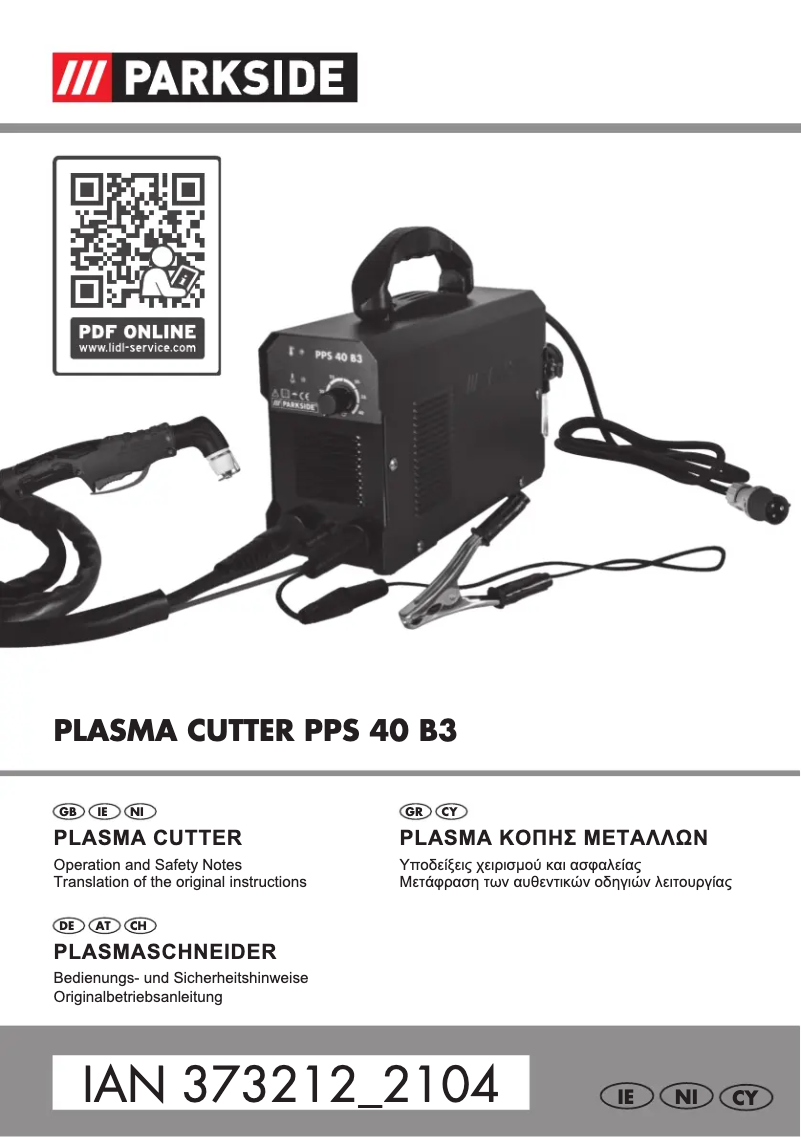 Page 1 de la notice Manuel utilisateur Parkside PPS 40 B3