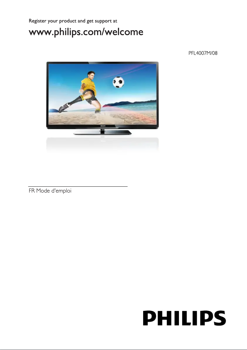 Page 1 of the manual User Manual Philips 37PFL4007M