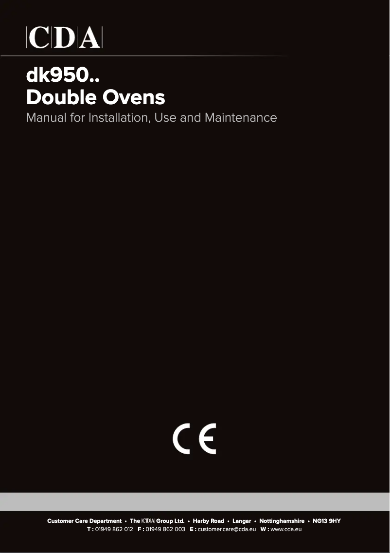 Image de la première page du manuel de l'appareil DK950