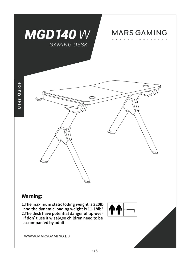 Page n°1 - Manuel utilisateur Mars Gaming MGD140