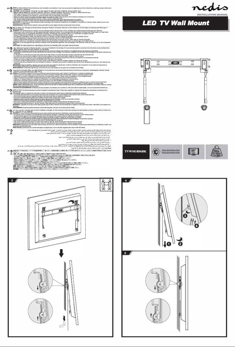 Image de la première page du manuel de l'appareil TVWM1036BK