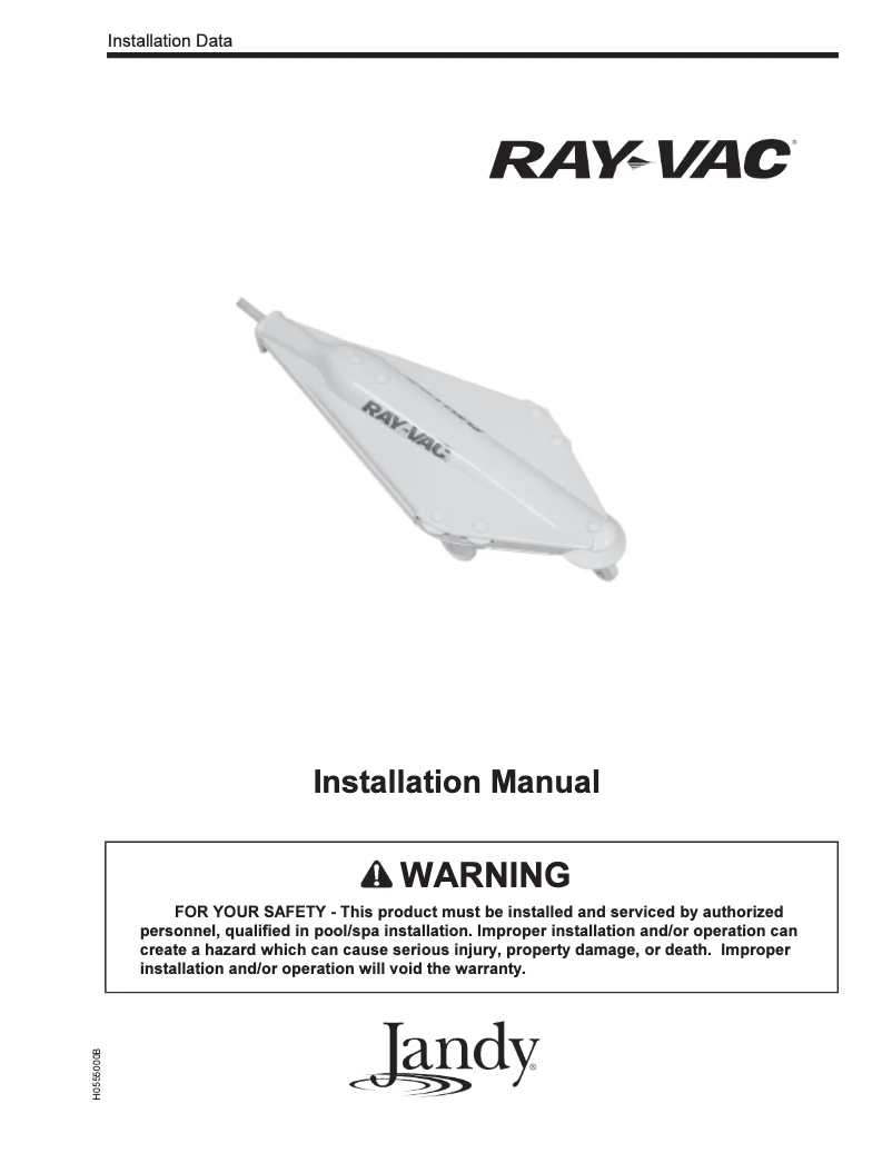 Page n°1 - Manuel utilisateur JANDY Ray Vac