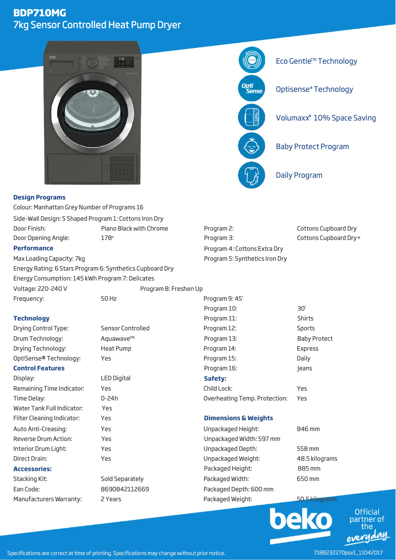 Image de la première page du manuel de l'appareil BDP710MG