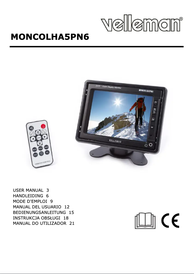 Página 1 del manual Manual de usuario Velleman MONCOLHA5PN6