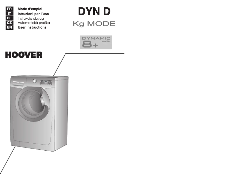 Page n°1 - Manuel utilisateur Hoover DYN 8124D-18S