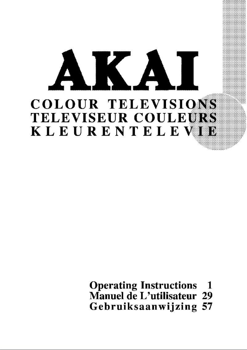 Page n°1 - Manuel utilisateur AKAI WSB-28PNTFPF