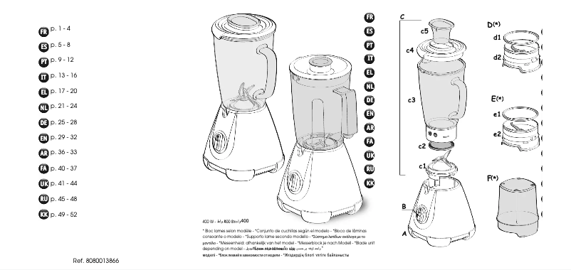 Page n°1 - Manuel utilisateur Moulinex Faciclic Glass LM310810