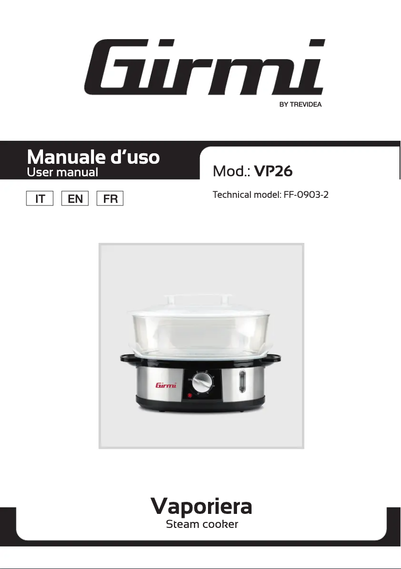 Image de la première page du manuel de l'appareil VP26