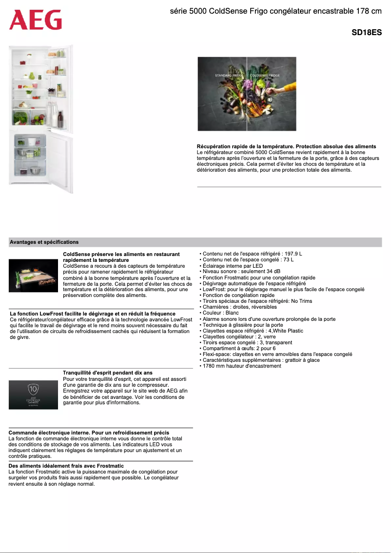 Image de la première page du manuel de l'appareil SD18ES