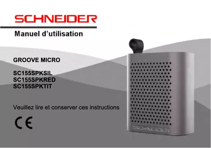 Page 1 de la notice Manuel utilisateur Schneider Groove Micro