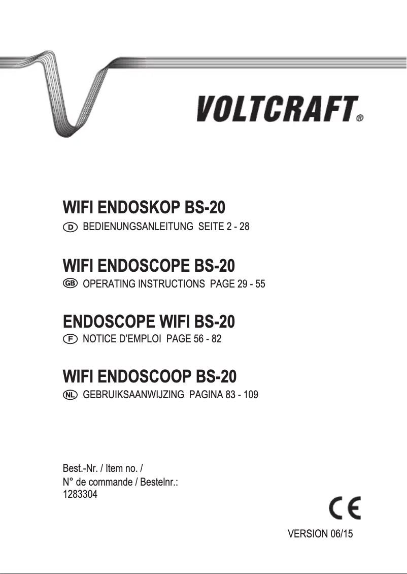 Page 1 de la notice Manuel utilisateur Voltcraft BS-20 WIFI
