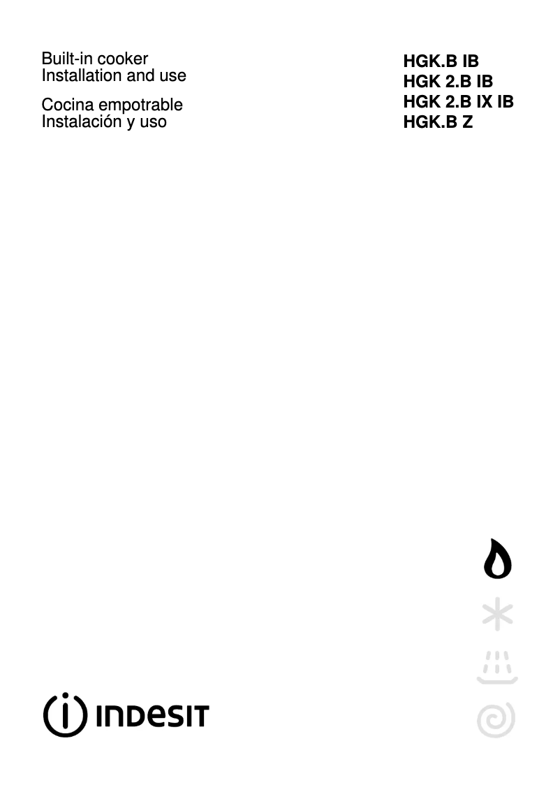 Page n°1 - Manuel utilisateur Indesit HGK.B (WH) IB