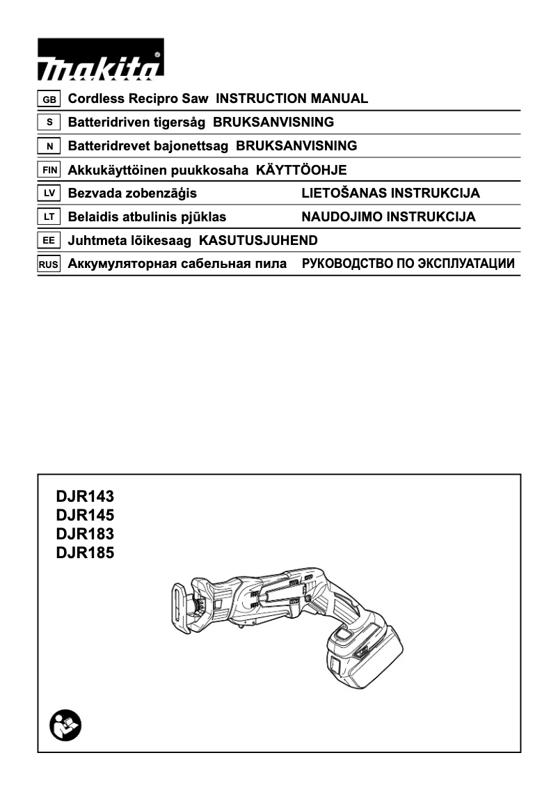 Page 1 de la notice Manuel utilisateur Makita DJR185