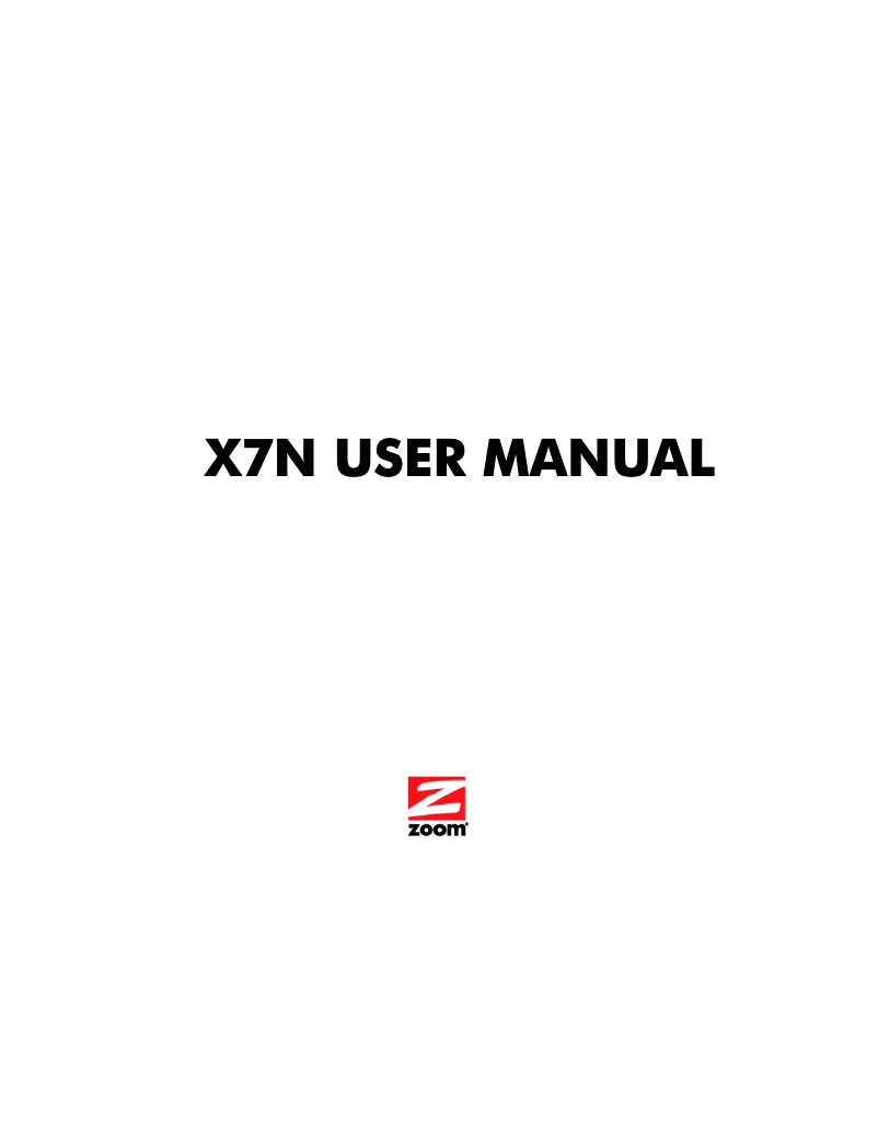 Image de la première page du manuel de l'appareil ADSL X7N