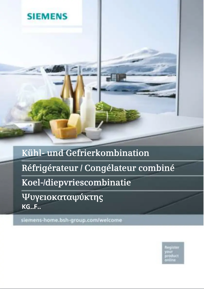 Page n°1 - Manuel utilisateur Siemens KG56FPI40
